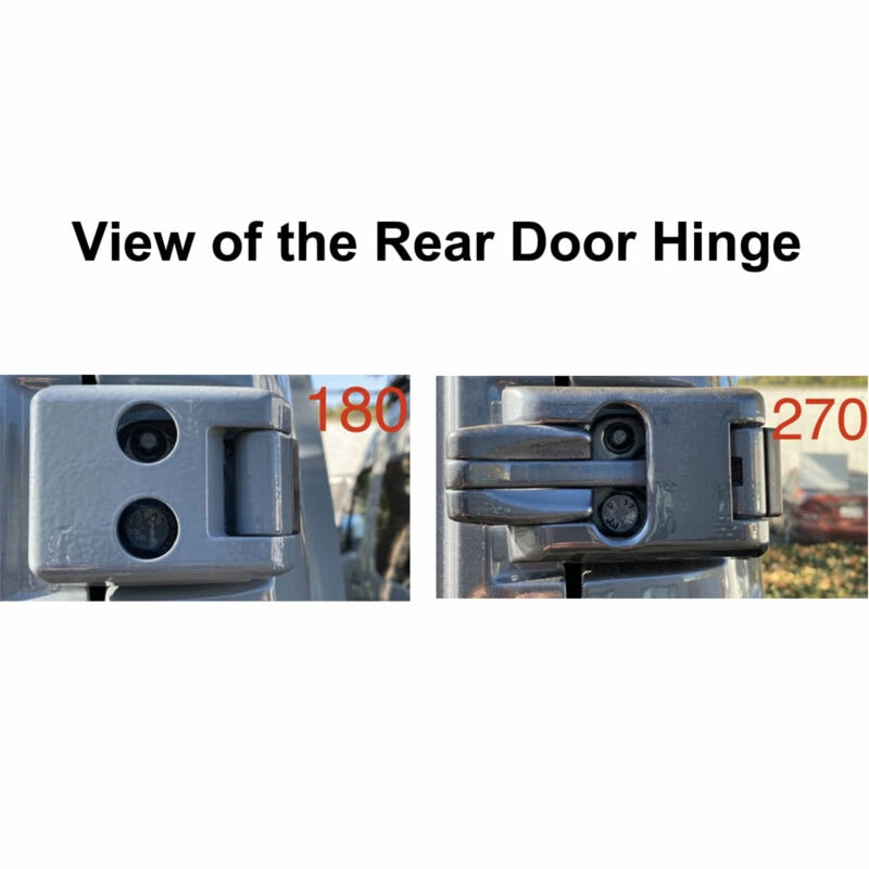 Rear door hinge difference