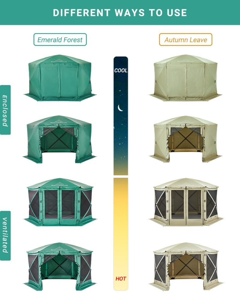 Portable Gazebo Khaki and Green